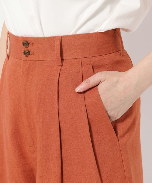mysty woman(ミスティウーマン)の「タックハーフパンツ 666536(その他パンツ・レディース・ダークオレンジ/ブラック/ベージュ・SMALL/MEDIUM)」の19枚目の写真