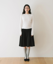 MOCK NECK LONG SLEEVE TOP, IVORY