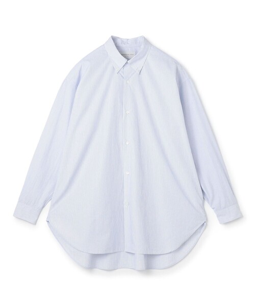 コットンブロード ボタンダウン ロングシャツ