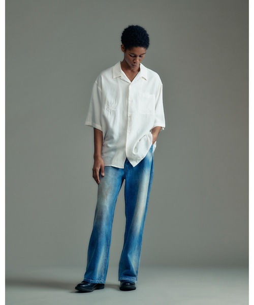ADAM PATEK(アダムパテック)の「【ADAM PATEK】aged finish denim pant デニムパンツ(デニムパンツ・メンズ・ブラック/ブルー・3/2/1)」の13枚目の写真