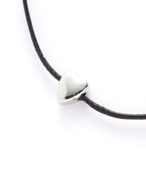 FREE'S MART（フリーズマート）の「ハートネックレス（ネックレス・レディース・ブラック・ﾌﾘ-）」の4枚目の写真