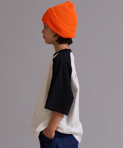 PAIRMANON STREET(ペアマノンストリート)の「【90-160cm】【綿100%】吸水速乾 ラグランサガラ半袖T【PAIRMANON STREET】(Tシャツ/カットソー・キッズ・オフホワイト/グリーン/ベージュ/ネイビー・100/110/120/130/140/150/160/90)」の20枚目の写真