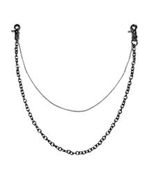 MILK WAVE（ミルクウェーブ）の「ダブルストラップブラックチェーンキリング（キーケース/キーアクセサリー）」