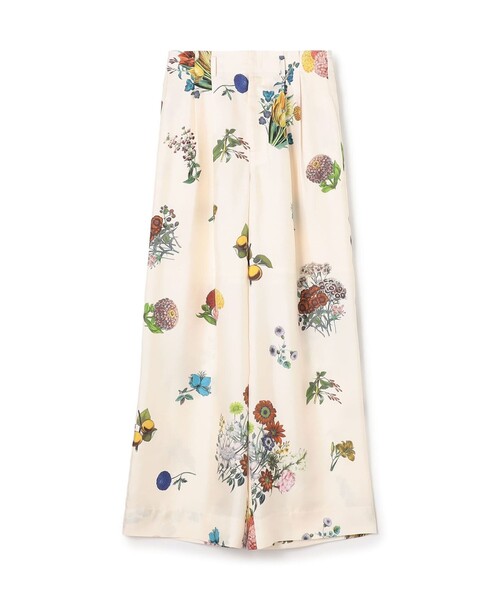 caban(キャバン)の「シルク BOUQUETプリント 2タックワイドパンツ(その他パンツ・レディース・ブラック系その他/カーキ/ブラウン系その他/ホワイト系その他・S/XS)」の2枚目の写真