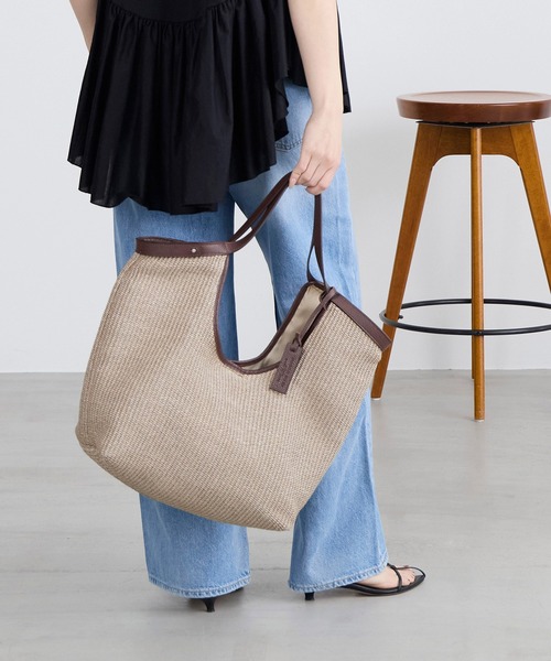 marco masi（マルコマージ）の「【MARCO MASI】ラフィア風ハンドバッグ（ハンドバッグ・レディース・グレイッシュベージュ・FREE）」の7枚目の写真