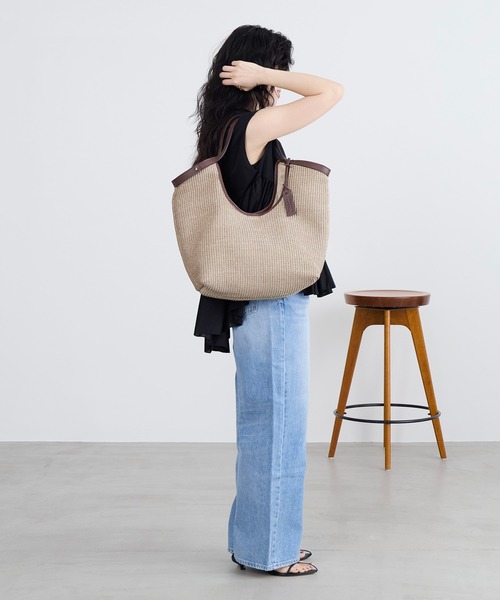 marco masi（マルコマージ）の「【MARCO MASI】ラフィア風ハンドバッグ（ハンドバッグ・レディース・グレイッシュベージュ・FREE）」の10枚目の写真