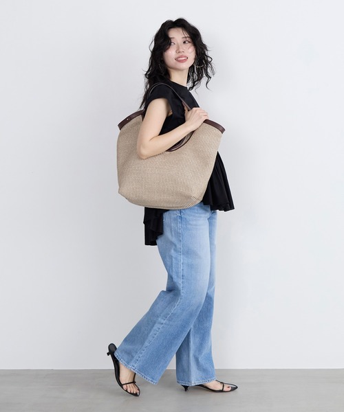 marco masi（マルコマージ）の「【MARCO MASI】ラフィア風ハンドバッグ（ハンドバッグ・レディース・グレイッシュベージュ・FREE）」の11枚目の写真