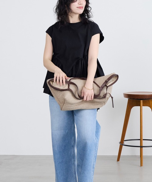 marco masi（マルコマージ）の「【MARCO MASI】ラフィア風ハンドバッグ（ハンドバッグ・レディース・グレイッシュベージュ・FREE）」の13枚目の写真