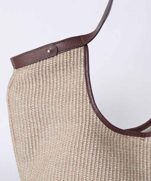 marco masi（マルコマージ）の「【MARCO MASI】ラフィア風ハンドバッグ（ハンドバッグ・レディース・グレイッシュベージュ・FREE）」の20枚目の写真