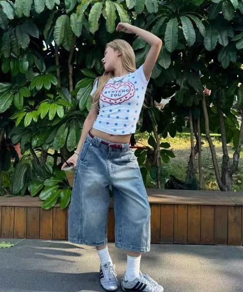 Achic(アシック)の「ハートロゴプリント半袖Tシャツ(Tシャツ/カットソー・レディース・ホワイト/イエロー・M)」の8枚目の写真