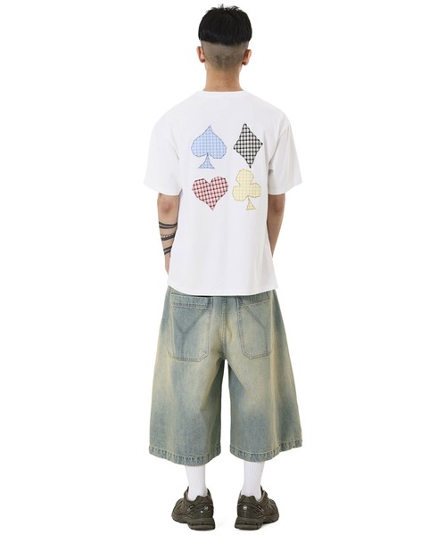 OY(オーワイ)の「『OY/オーワイ』CHECK TRUMP PATCH TEE /チェックトランプパッチTシャツ(Tシャツ/カットソー・メンズ・ブラック/ホワイト・L/M)」の11枚目の写真