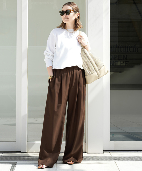 Deuxieme Classe（ドゥーズィエムクラス）の「*COOL VICTORIAN イージーパンツ（スラックス・レディース・ライトグレー/ブラウン・34/36/38）」の22枚目の写真