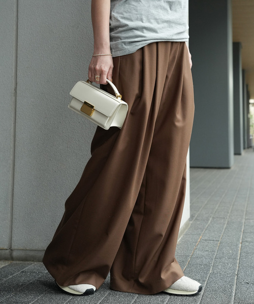 Deuxieme Classe（ドゥーズィエムクラス）の「*COOL VICTORIAN イージーパンツ（スラックス・レディース・ライトグレー/ブラウン・34/36/38）」の19枚目の写真