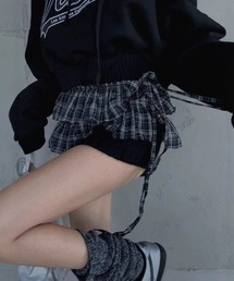 DEVICE（デバイス）の「チェック フリル ヘム 巻きスカート（スカート）」