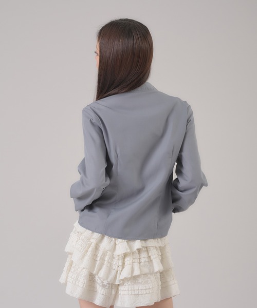 apres jour mignon（アプレジュールミニョン）の「ドロストリボンシャツ（シャツ/ブラウス・レディース・ブルー系その他/ブルー/オフホワイト/グレー/ピンク系その他・X-LARGE/フリー）」の18枚目の写真