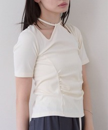SOYEN | ネックストラップウエストギャザートップス(Tシャツ/カットソー)