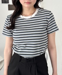 マルチボーダーシンプルTシャツ