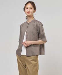 【WEB限定カラーあり・一枚で着映え】ラミー ポプリン ボクシーシャツ