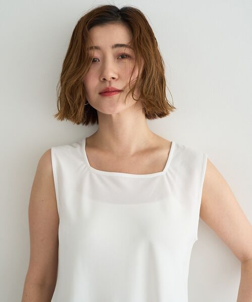 YECCA VECCA(イェッカヴェッカ)の「2wayアシメデザインノースリーブブラウス(シャツ/ブラウス・レディース・ブラック/オフホワイト・FREE)」の19枚目の写真