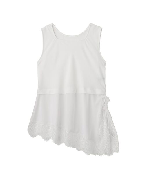 YECCA VECCA(イェッカヴェッカ)の「2wayアシメデザインノースリーブブラウス(シャツ/ブラウス・レディース・ブラック/オフホワイト・FREE)」の4枚目の写真