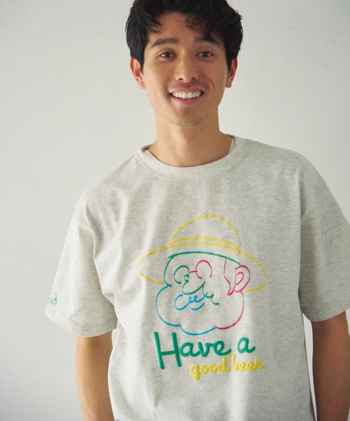 Duckster(ダックスター)の「Duckster/ダックスター T/C 度詰め天竺 レギュラーS/STEE《Have a good》(Tシャツ/カットソー・メンズ・オートミール/ミント/ライトピンク・MEDIUM/LARGE/X-LARGE)」の2枚目の写真