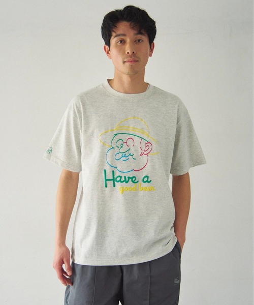 Duckster(ダックスター)の「Duckster/ダックスター T/C 度詰め天竺 レギュラーS/STEE《Have a good》(Tシャツ/カットソー・メンズ・オートミール/ミント/ライトピンク・MEDIUM/LARGE/X-LARGE)」の6枚目の写真