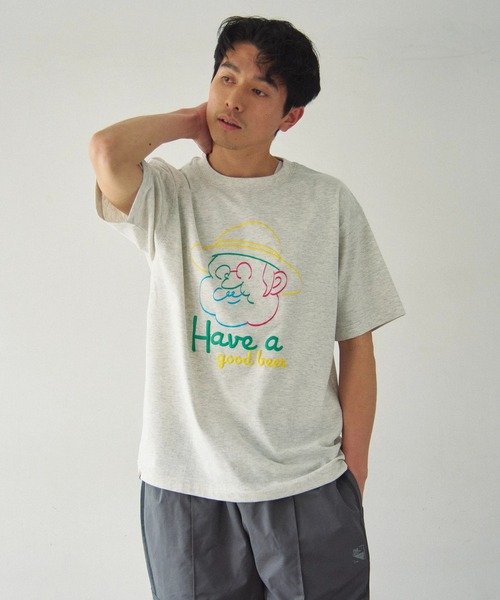 Duckster(ダックスター)の「Duckster/ダックスター T/C 度詰め天竺 レギュラーS/STEE《Have a good》(Tシャツ/カットソー・メンズ・オートミール/ミント/ライトピンク・MEDIUM/LARGE/X-LARGE)」の7枚目の写真