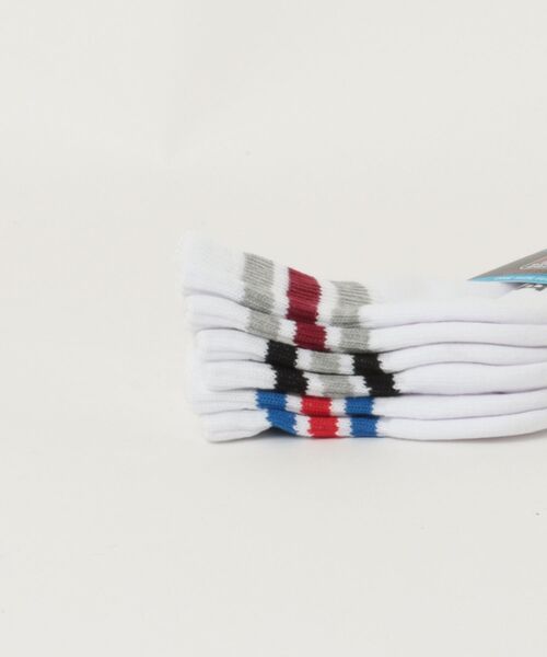 BEN DAVIS（ベンデイビス）の「3P LINE SHORT SOCKS（ソックス/靴下・メンズ・ホワイト・FREE）」の2枚目の写真