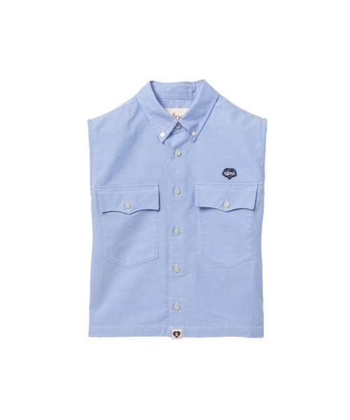 A BATHING APE(アベイシングエイプ)の「VEST SHIRT(シャツ/ブラウス・レディース・ブルー/アイボリー・X-SMALL/SMALL)」の2枚目の写真