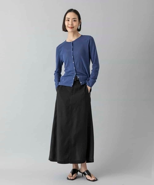 MICHEL KLEIN（ミッシェル・クラン）の「[アンサンブル対応]リングドットカーディガン（カーディガン/ボレロ・レディース・チャコールグレー/ブルー・40/38）」の6枚目の写真