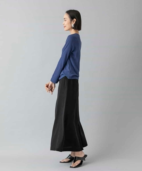 MICHEL KLEIN（ミッシェル・クラン）の「[アンサンブル対応]リングドットカーディガン（カーディガン/ボレロ・レディース・チャコールグレー/ブルー・40/38）」の7枚目の写真