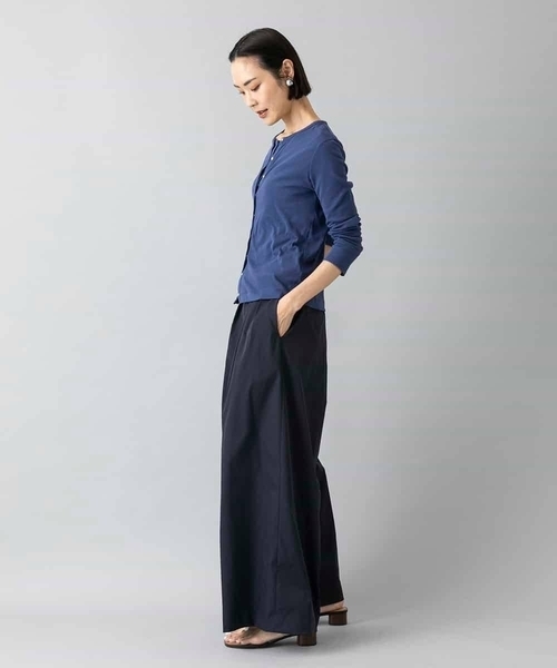 MICHEL KLEIN（ミッシェル・クラン）の「[アンサンブル対応]リングドットカーディガン（カーディガン/ボレロ・レディース・チャコールグレー/ブルー・40/38）」の13枚目の写真