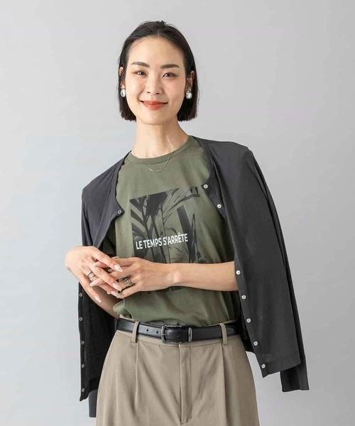 MICHEL KLEIN（ミッシェル・クラン）の「[アンサンブル対応]リングドットカーディガン（カーディガン/ボレロ・レディース・チャコールグレー/ブルー・40/38）」の19枚目の写真
