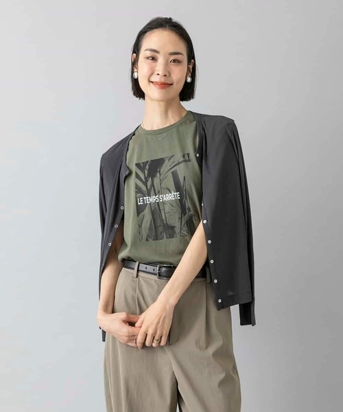 MICHEL KLEIN（ミッシェル・クラン）の「[アンサンブル対応]リングドットカーディガン（カーディガン/ボレロ・レディース・チャコールグレー/ブルー・40/38）」の20枚目の写真