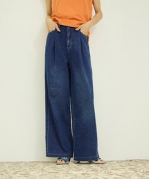VICKY（ビッキー）の「ウエストゴムタックワイドデニム（デニムパンツ）」