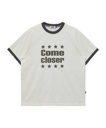 HOODHOOD（フッドフッド）の「COME CLOSER デミジリンガー半袖Tシャツ アイボリー（Tシャツ/カットソー）」