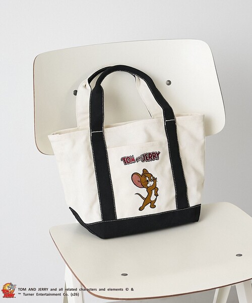 Tom&Jerry(トムアンドジェリー)の「TOM and JERRY(トムとジェリー)キャンバストートバッグ(トートバッグ・メンズ・ダークグリーン/ブラック/ベージュ・FREE)」の5枚目の写真