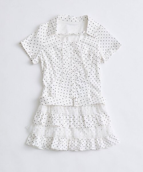 OLIVE des OLIVE(オリーブデオリーブ)の「ティアードシャツワンピ(ワンピース・レディース・ブラウン/オフホワイト/ブラック・FREE)」の5枚目の写真