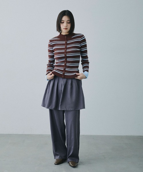 Clum(クルム)の「wrap design wide slacks / ラップデザインワイドスラックス(スラックス・レディース・ブラック/チャコールグレー・FREE)」の19枚目の写真