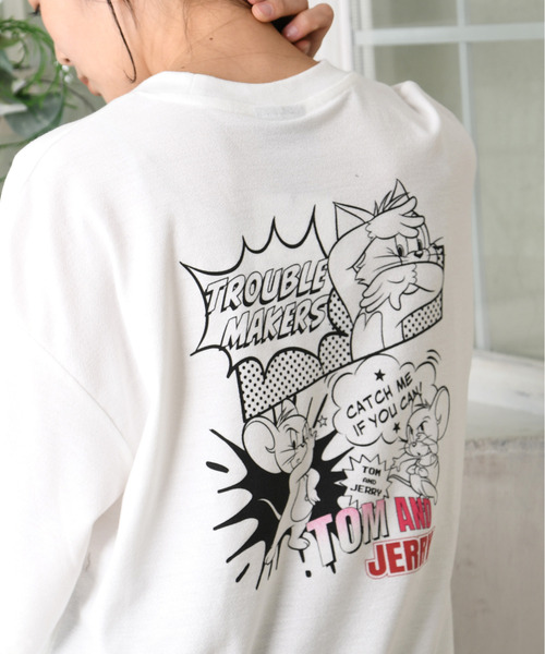 neos】TOM&JERRY トムとジェリー ルーズシルエット Tシャツ レディース