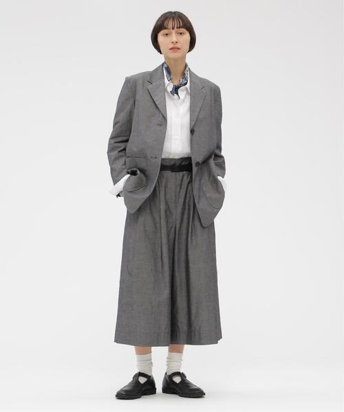 MARGARET HOWELL(マーガレットハウエル)の「COTTON RAMIE CHAMBRAY(その他パンツ・レディース・グレー/ブラウン・1/2/3)」の3枚目の写真