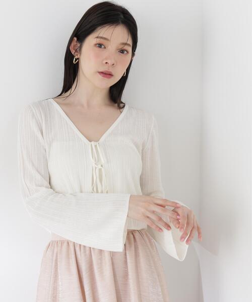 PROPORTION BODY DRESSING(プロポーションボディドレッシング)の「【中川紅葉さん着用】シアーリブカーディガン / 1216274601(カーディガン/ボレロ・レディース・オレンジ/ホワイト系その他・FREE)」の20枚目の写真