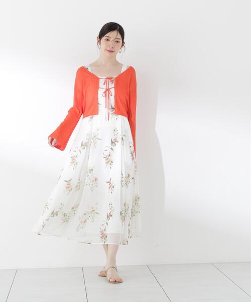 PROPORTION BODY DRESSING(プロポーションボディドレッシング)の「【中川紅葉さん着用】シアーリブカーディガン / 1216274601(カーディガン/ボレロ・レディース・オレンジ/ホワイト系その他・FREE)」の17枚目の写真