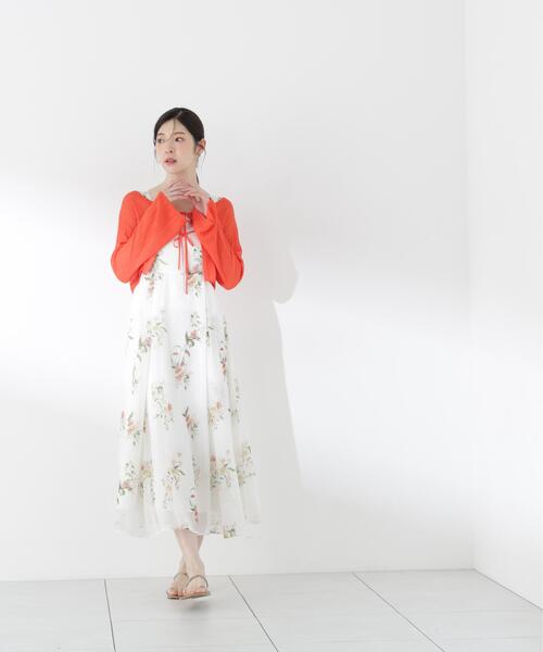 PROPORTION BODY DRESSING(プロポーションボディドレッシング)の「【中川紅葉さん着用】シアーリブカーディガン / 1216274601(カーディガン/ボレロ・レディース・オレンジ/ホワイト系その他・FREE)」の18枚目の写真