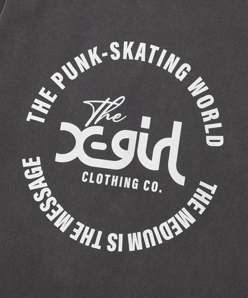 X-girl(エックスガール)の「PIGMENT DYED POCKET L/S TEE(Tシャツ/カットソー・レディース・パープル/ブラック/ブラウン・L/M/S)」の11枚目の写真