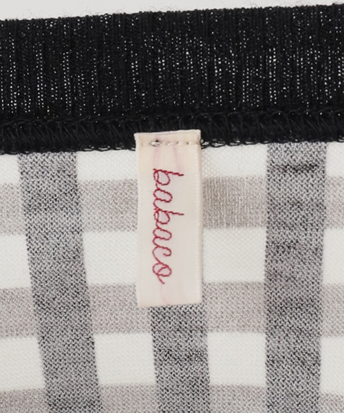 EDIT. FOR LULU(エディットフォールル)の「【babaco/ババコ】Gingham Check T-shirts(Tシャツ/カットソー・レディース・ブラック/カーキ・FREE)」の12枚目の写真