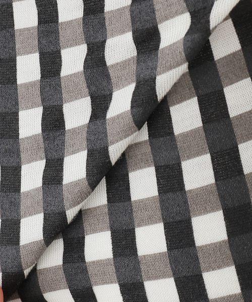 EDIT. FOR LULU(エディットフォールル)の「【babaco/ババコ】Gingham Check T-shirts(Tシャツ/カットソー・レディース・ブラック/カーキ・FREE)」の14枚目の写真