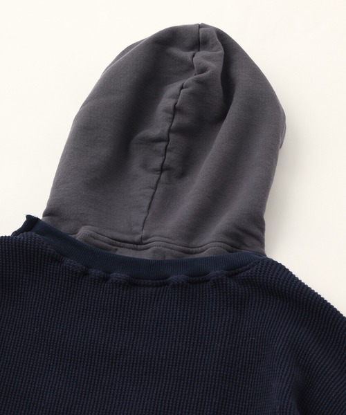 FACETASM（ファセッタズム）の「FACETASM LAYERED HOODIE JOO-SW-U01（パーカー・メンズ・ネイビー/チャコールグレー・4）」の5枚目の写真