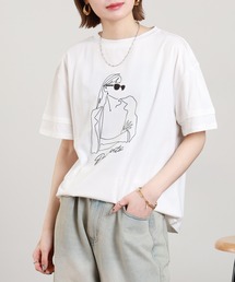 A.N.L | A.N.L モデルモチーフ刺繍半袖Tシャツ(Tシャツ/カットソー)