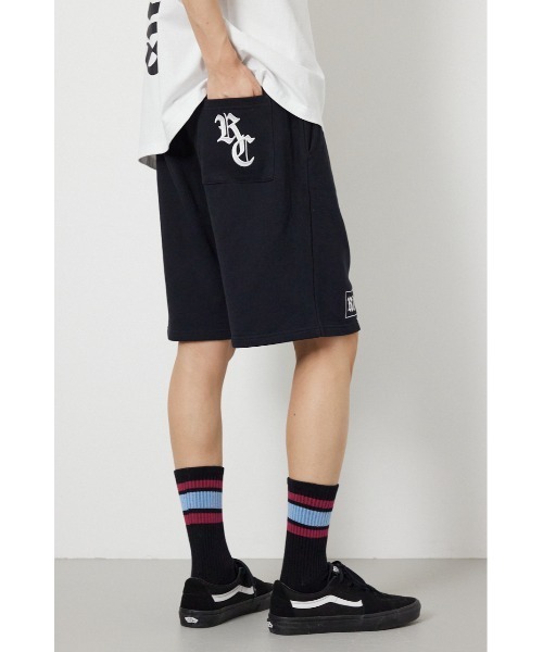 RODEO CROWNS WIDE BOWL(ロデオクラウンズワイドボウル)の「Blackletter ショートパンツ(スウェットパンツ・メンズ・グレー×ホワイト/ブラック/カモフラージュ・LARGE/MEDIUM/SMALL)」の11枚目の写真